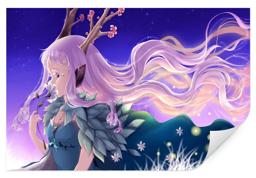 Wallprint La Doll Blanche - Lumi