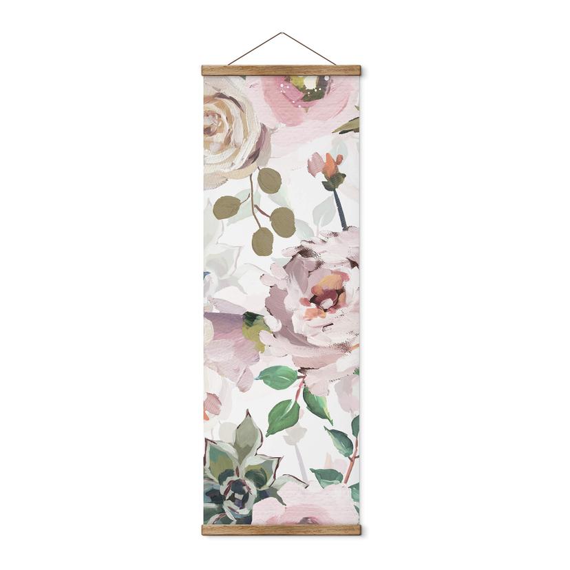 Tekstil plakat UN Designs - Blomster i malerisk stil - Panorama
