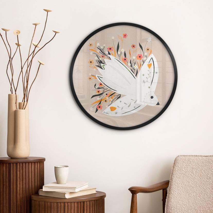 Poster Colomba della pace con piccoli fiori - Bloom