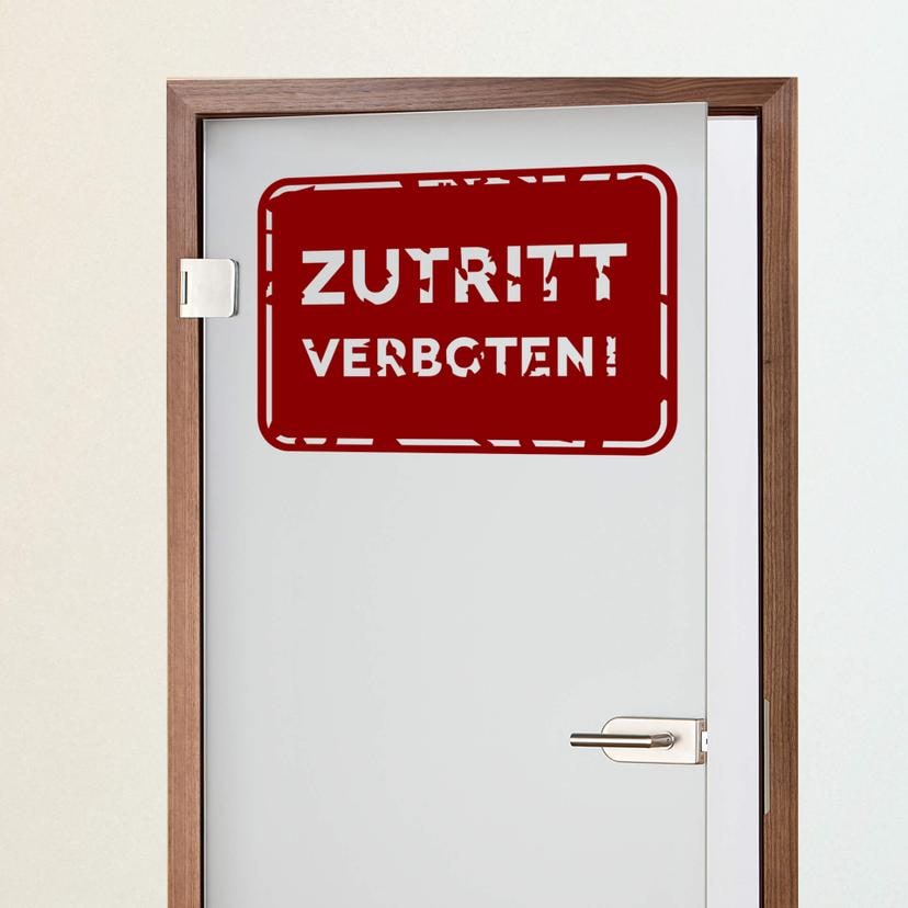 Wandtattoo Zutritt verboten! 01