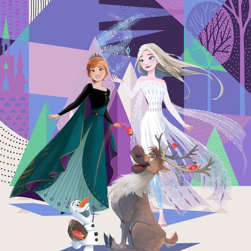 Non-woven tapet - Frozen Abstract Arendelle - 200 x 280 cm
