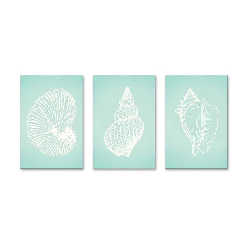 Wanddecoratie set Beach collage 02 (3 delen)