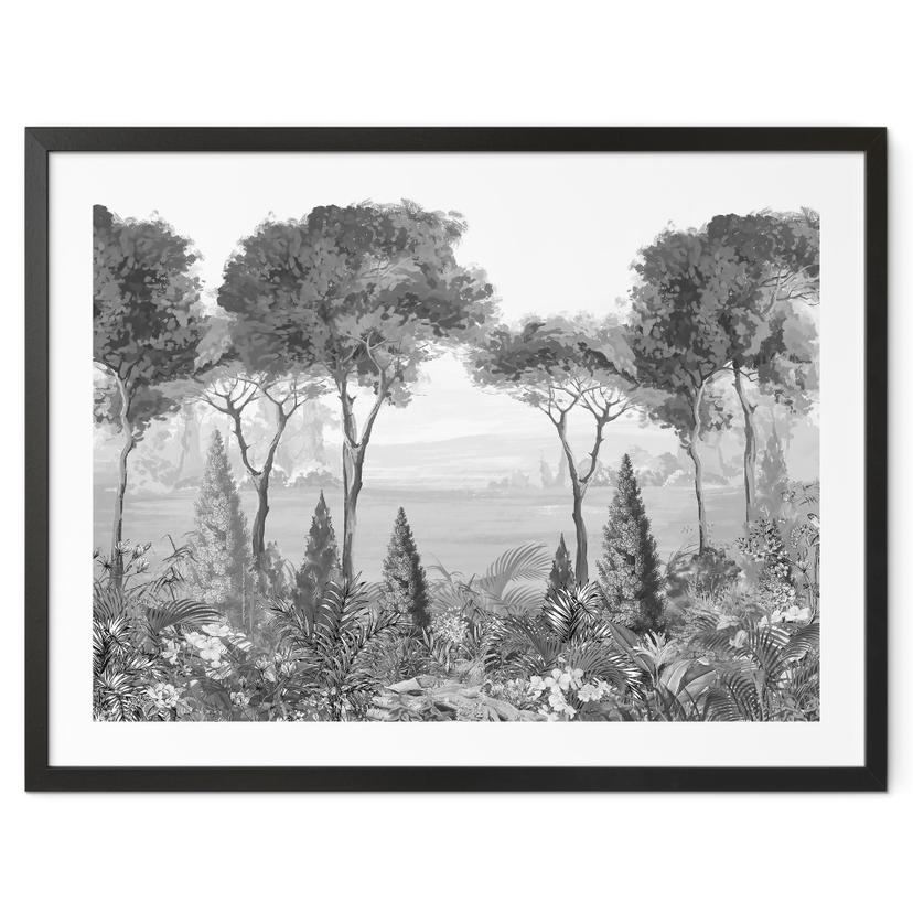 Poster Idyllisch plantenlandschap - Ms Tiff