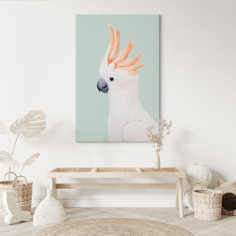 Stampa su tela Ritratto di animale cacatua rosa - Sisi & Seb