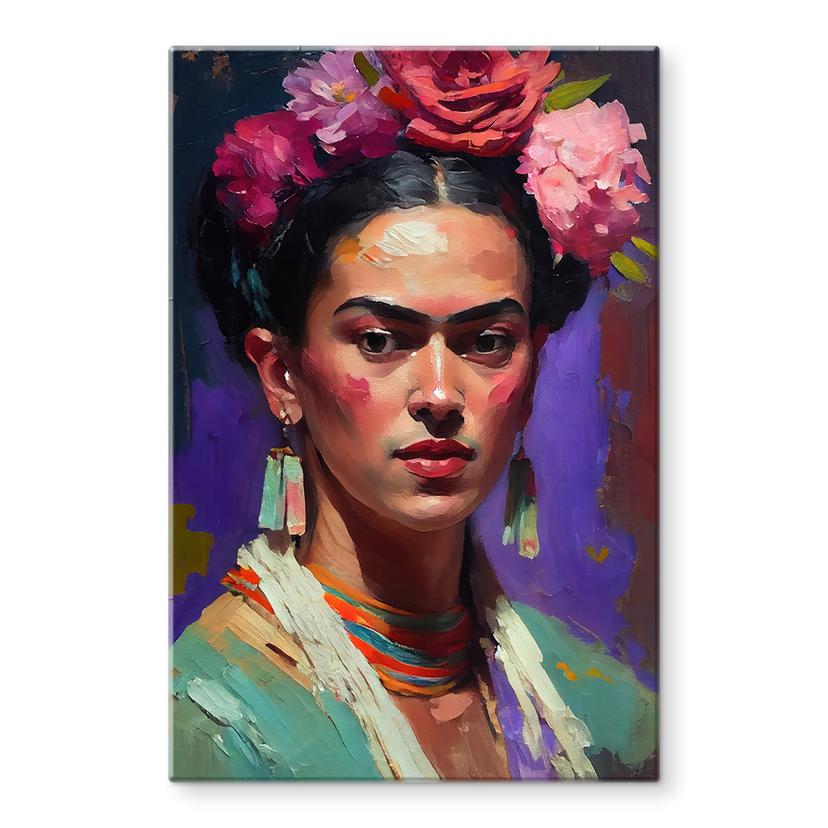 Tableau sur verre Treechild - Portrait of Frida Kahlo
