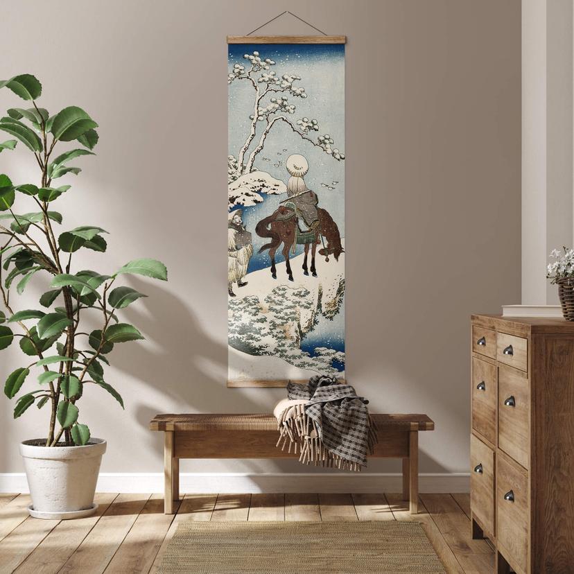 Stampe su tessuto Hokusai - Il poeta cinese Su Dongpo - Panorama