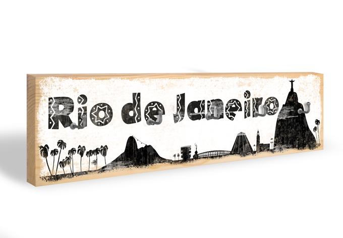 Sleutelbord Rio de Janeiro Skyline + 5 Haken