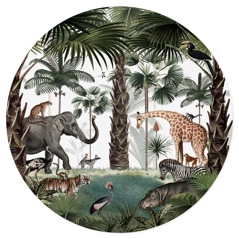 Vinilo decorativo Kikki Belle - Reino de los animales - Redondo