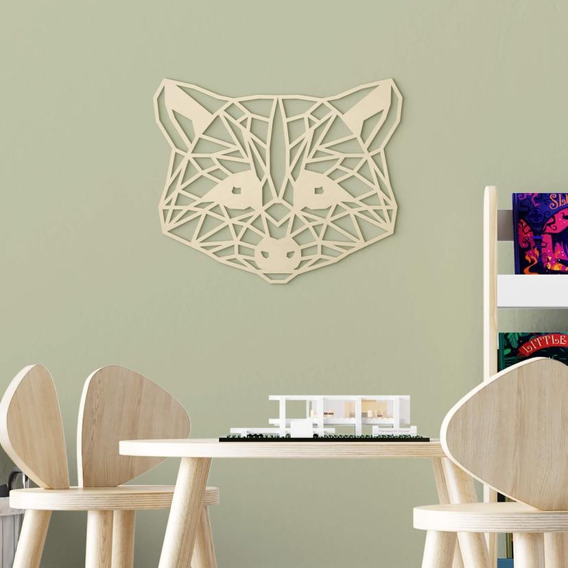 Décoration murale peuplier - Raton laveur origami