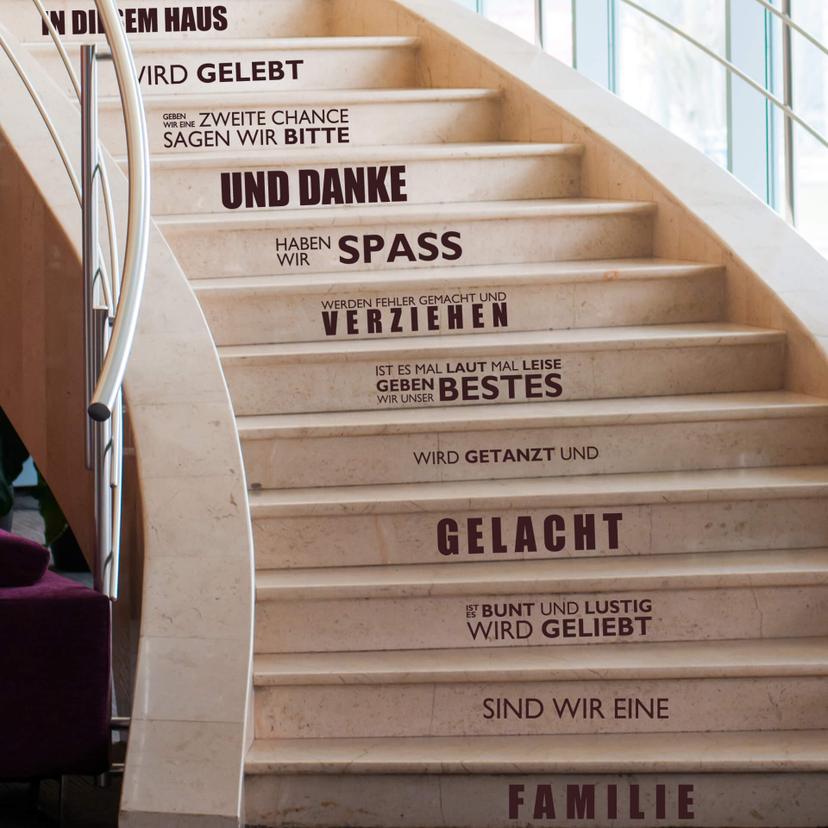 Stufen-Wandtattoo In diesem Haus...