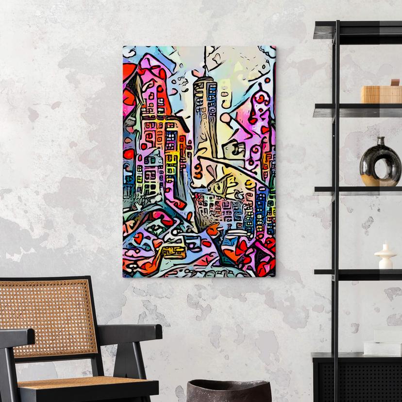 Tableau sur toile Zamart - New York Empire State Building - Style Rizzi