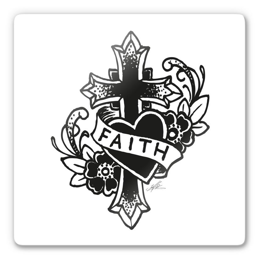 Tableau en verre - LA Ink - Faith