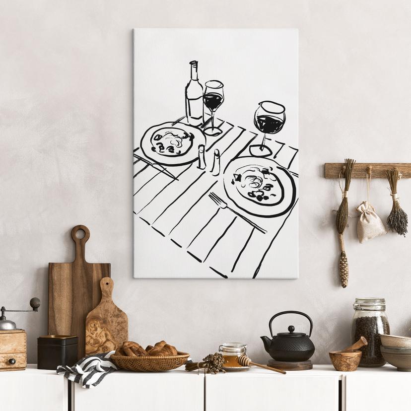 Stampe su tela cena con vino - Treechild