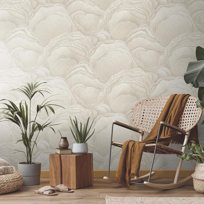 Papel pintado no tejido Erismann Focus crema