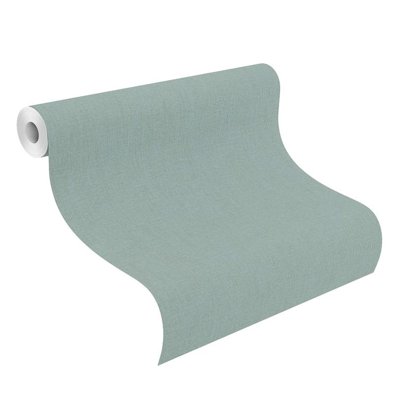 Rasch Papier peint intissé uni Florentine III Gris bleu
