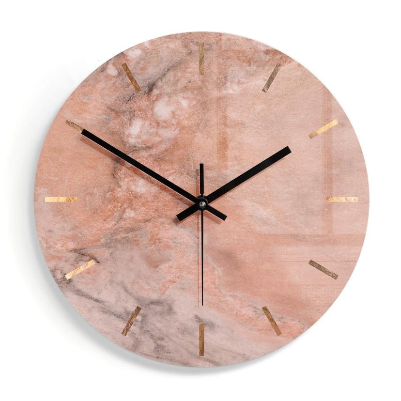 Horloge murale en verre - Marbre 06