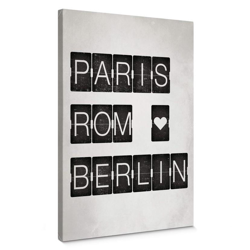 Stampa su tela Paris-Rom-Berlin