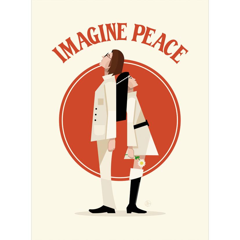 Fotomurale "Imagine Peace" - Due per la pace e la speranza - Retrodrome