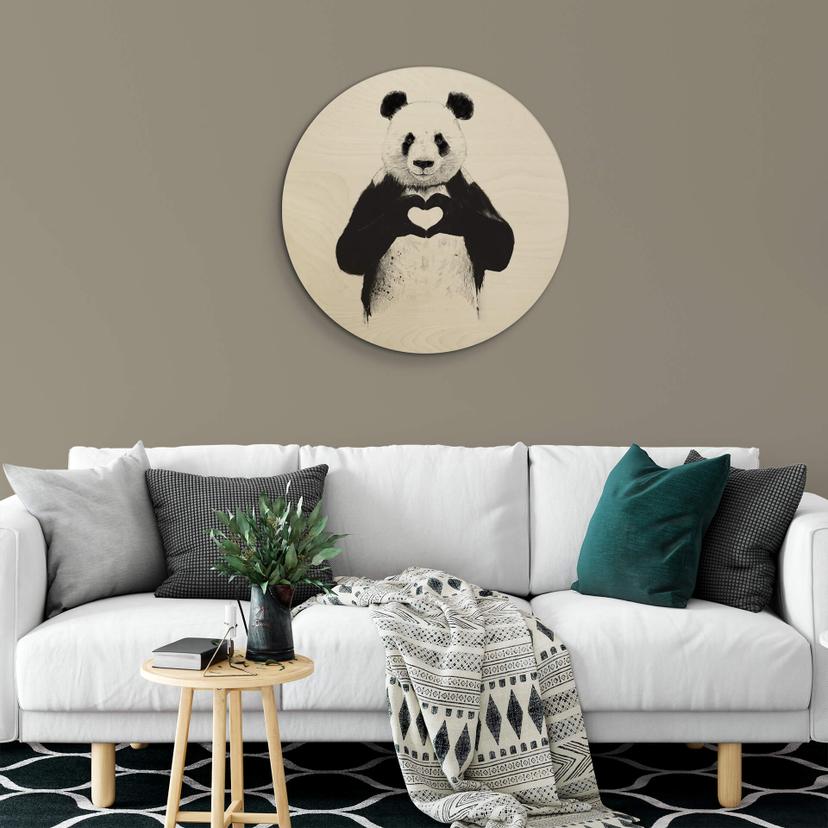 Stampa su legno Solti - Love - tondo