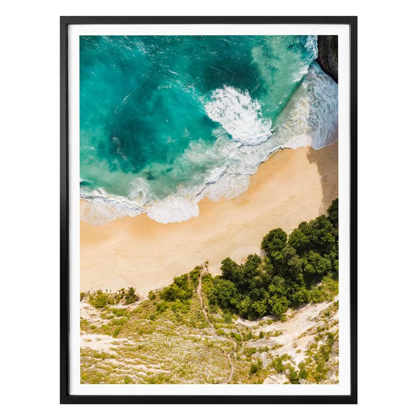 Plakat - Colombo - Strandblik set fra oven, højformat