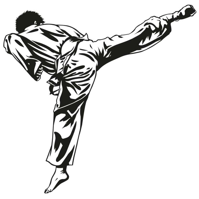 Sticker mural - Joueur de karaté