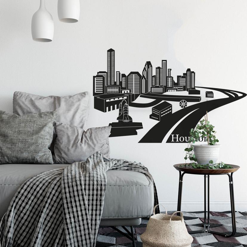 Sticker mural - Houston skyline