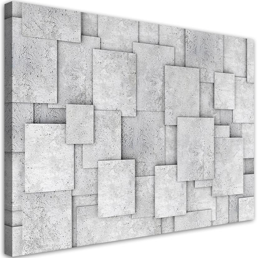 Canvasbillede, Geometrisk beton 3D abstrakt