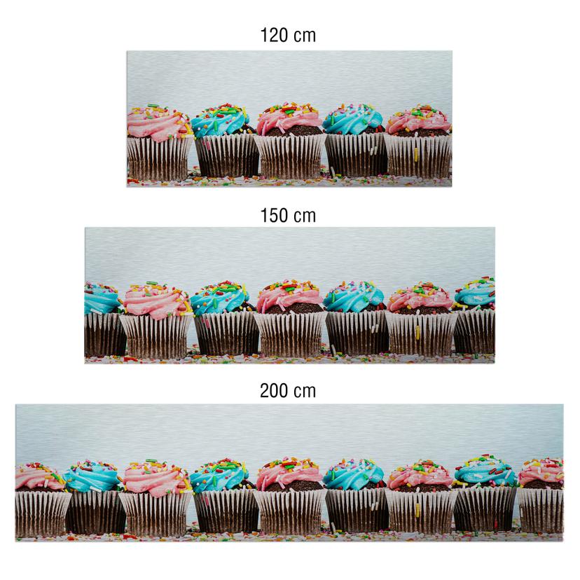 Rivestimento cucina - Alu-Dibond argentato - Party Cupcakes