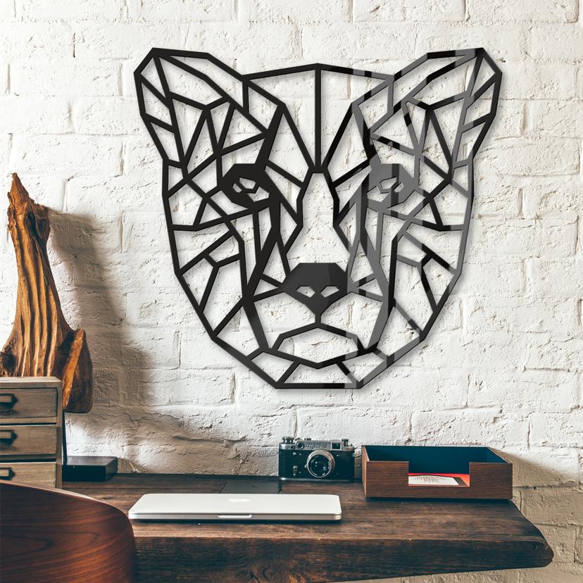 Decoración acrílica Guepardo origami