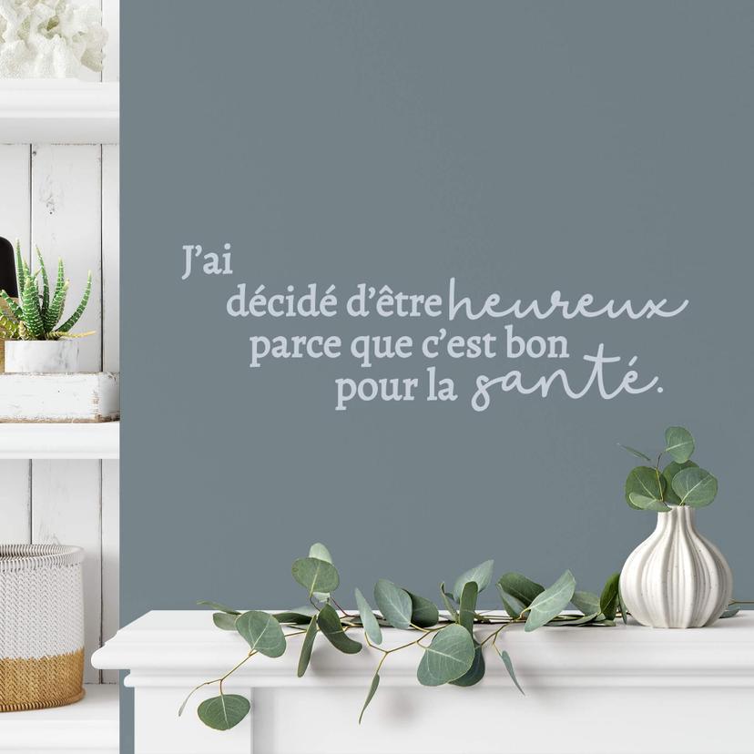 Adesivo murale - J’ai décidé d’être heureux