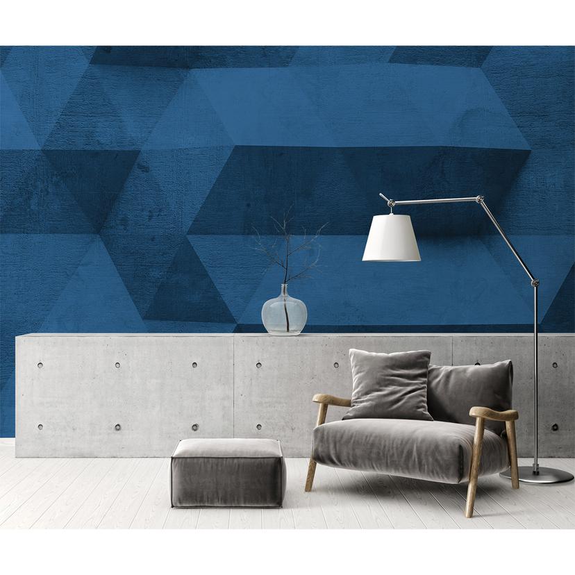 fototapet Designwalls i blå non-woven tapet ConcreteSurface beton look