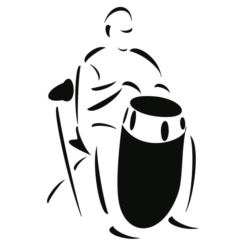 Sticker mural - Percussionniste