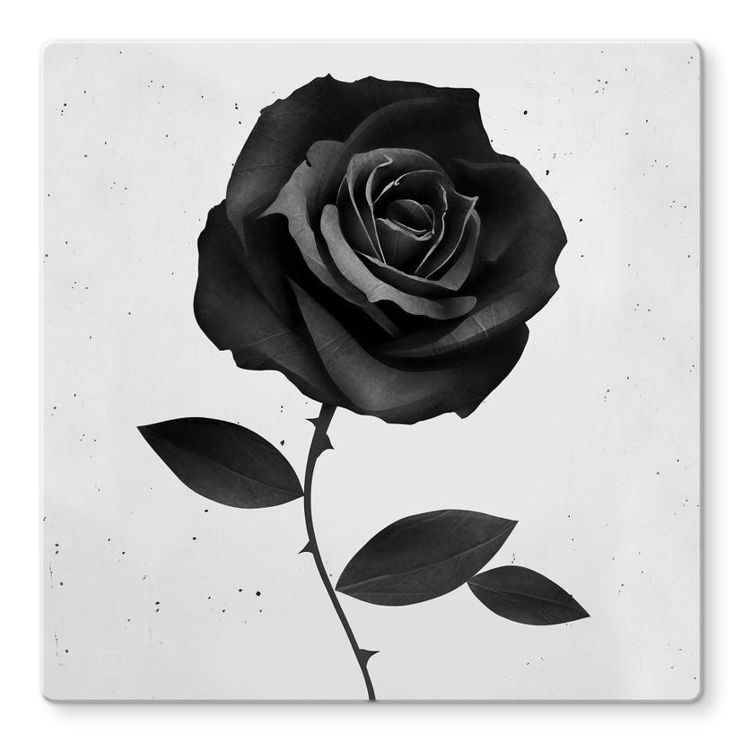 Tableau en verre Ireland - Fabric Rose - Rose en tissu