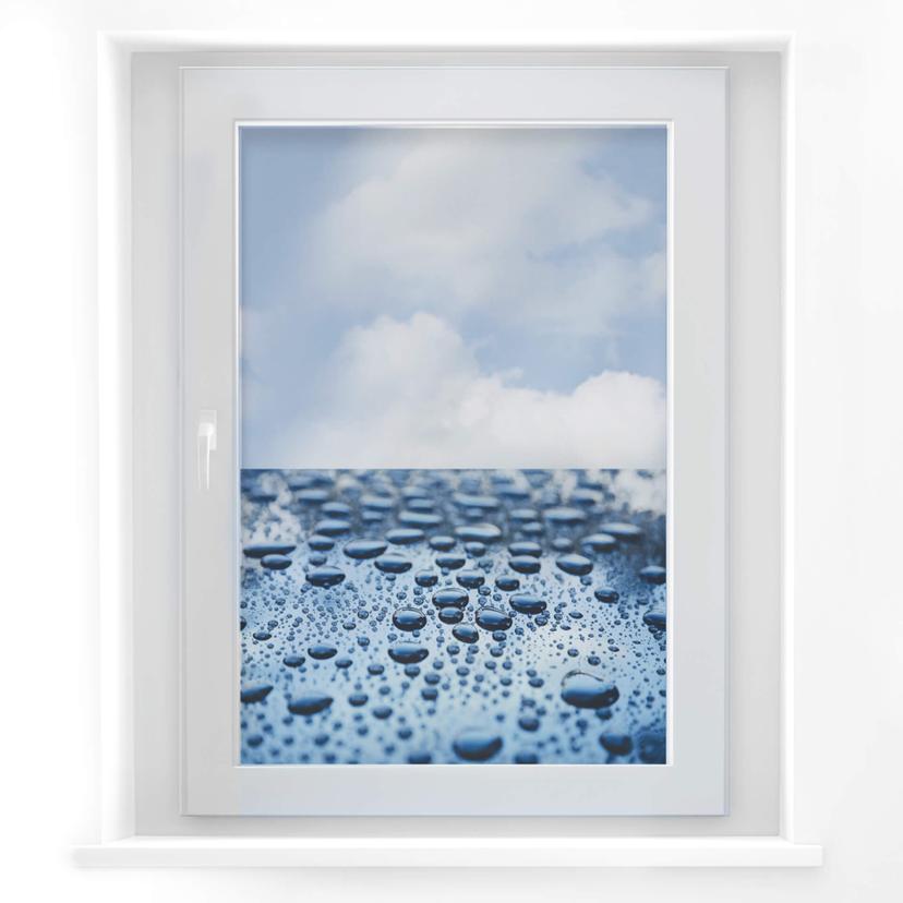 Cuadro de ventana con gotas de agua