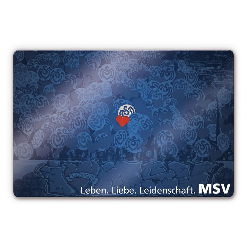 Glasbild MSV Duisburg Leitbild
