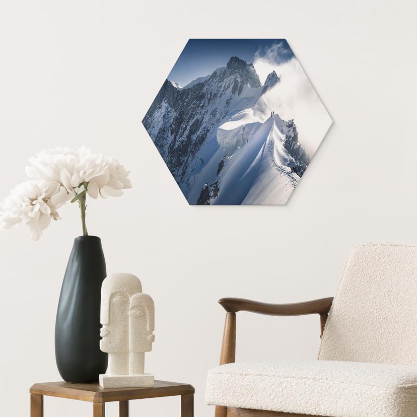 Esagono in alluminio dibond cima del Monte Bianco - Nienartowicz