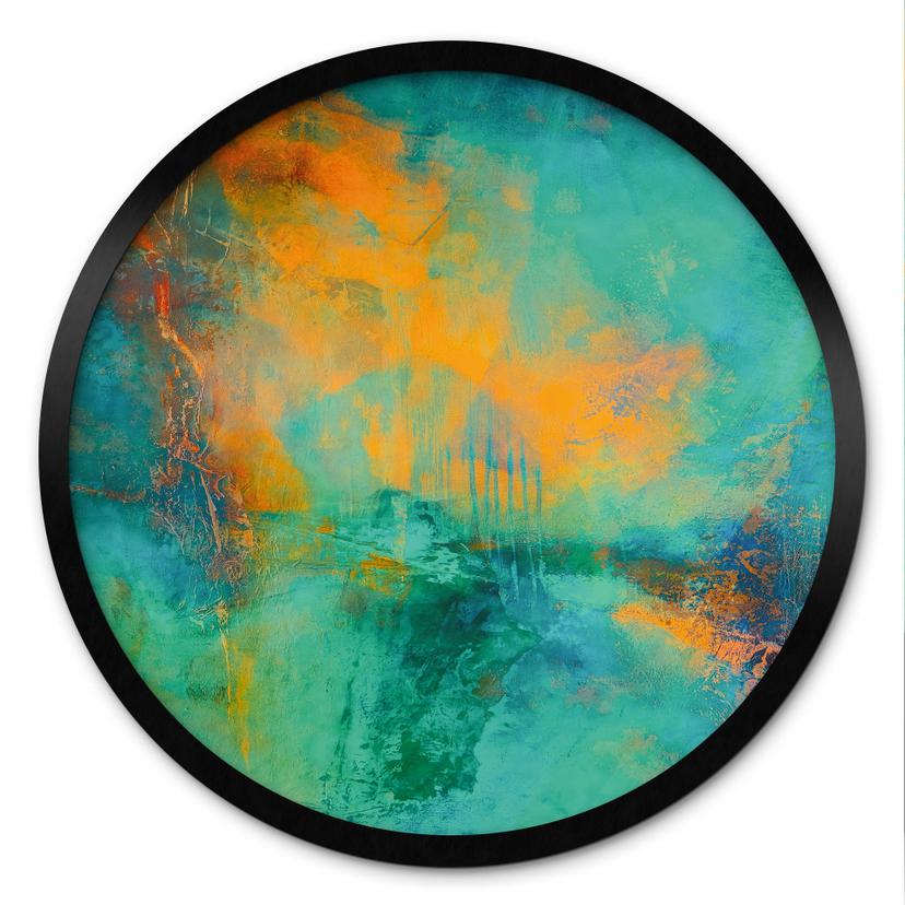 Plakat Turkis aurora borealis - Schmucker - Rund