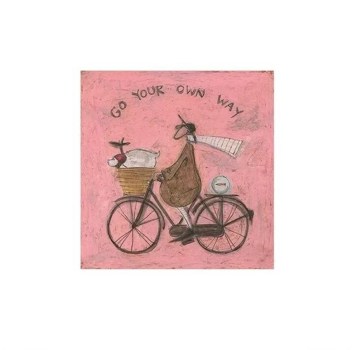 Plakat Sam Toft - Go Your Own Way kunsttryk, Sam Toft (30 x 30 cm)