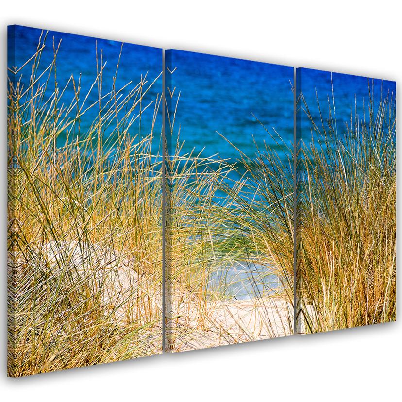 3 stykke lærredstryk, Grass Sea Beach