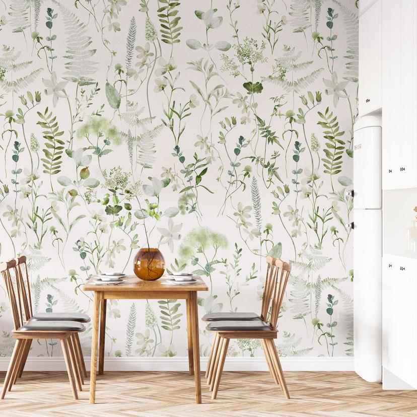 Fototapet Urter og vilde blomster - UN Designs
