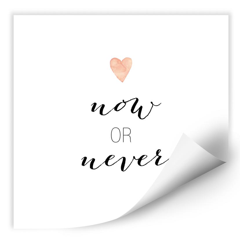 Zelfklevende Poster - Confetti & Cream - Now or Never