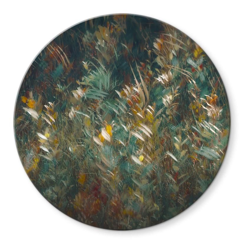 Tableau sur verre  Talen - Fin de l'été - Rond