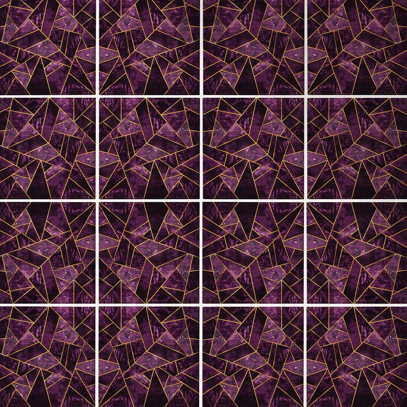 Azulejos Adhesivos Fredriksson - Zafiro violeta - Lote de 12