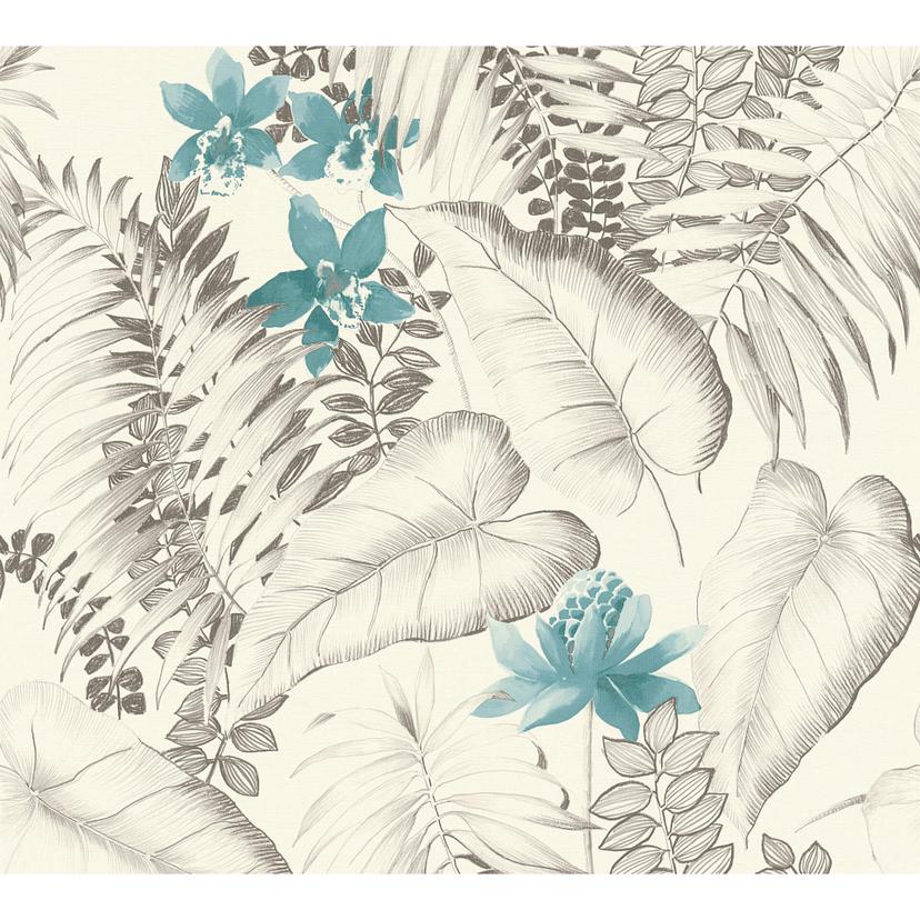 A.S. Création Carta da parati Exotic Life fiori tropicali