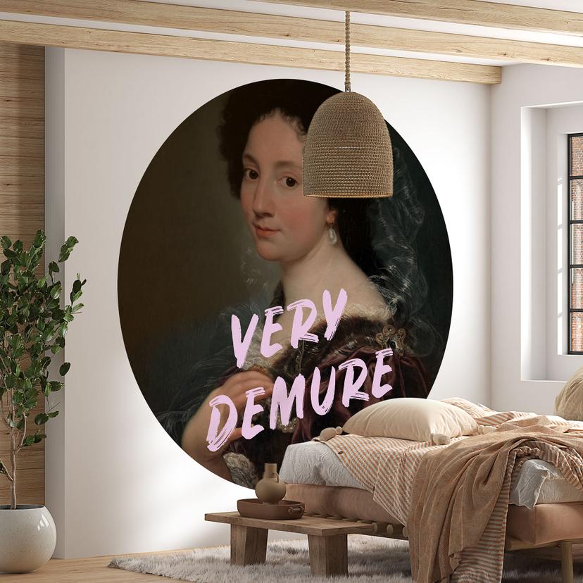 Fototapet Baroque Beauty: Very Demure - Grace Digital Art - Round - vliesetapet/selvklæbende non-wov