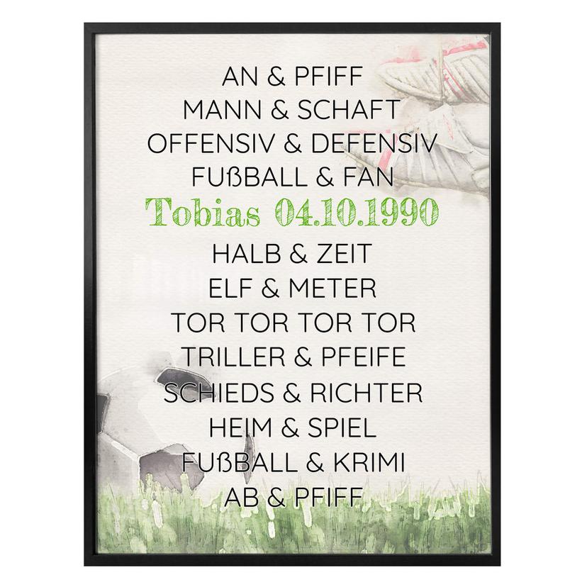 Personalisiertes Poster Fußball