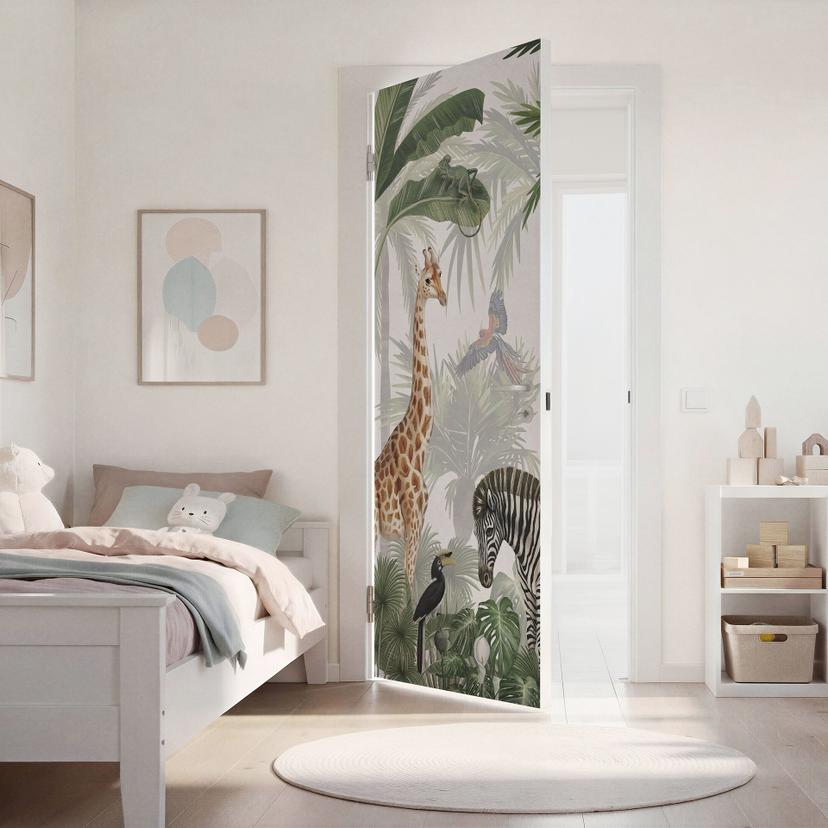 Vinilo para puertas Jungle Jive - Kikki Belle - Decoración autoadhesiva para puertas