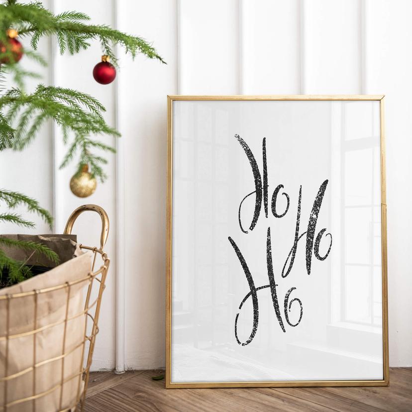 Poster Ho Ho Ho Handlettering