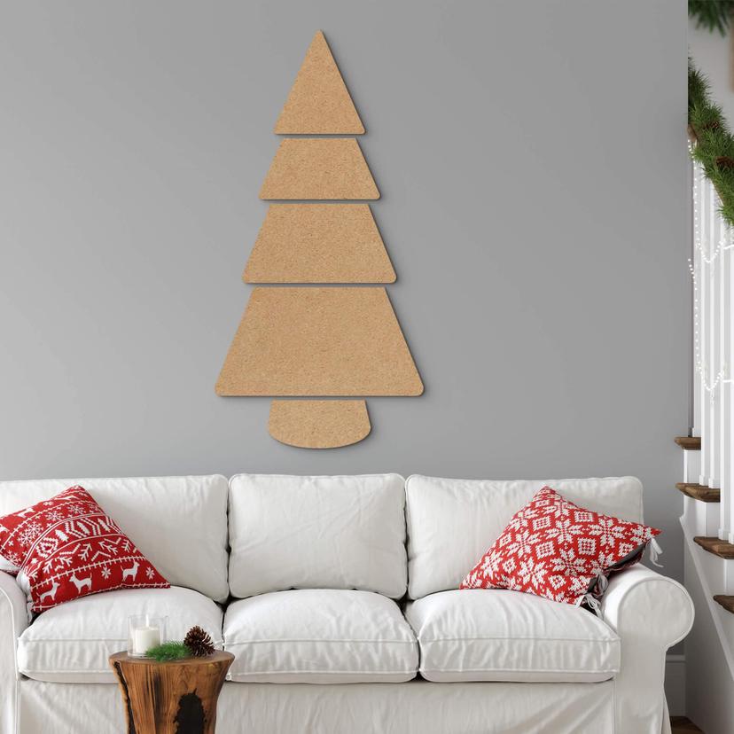 Decoración navideña Árbol de Navidad XXL - MDF nature