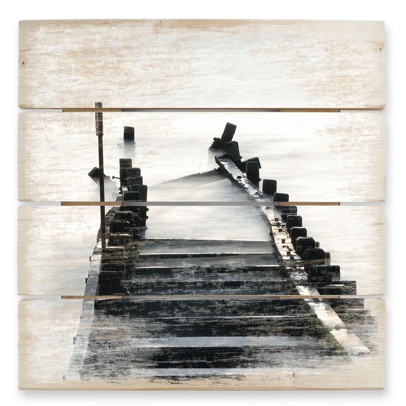 Cuadro de madera Camino a ninguna parte - 40x41,5 cm